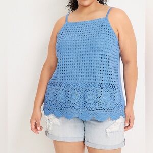 Maurices Floral Crochet Front Tank Top Size XL. NWT